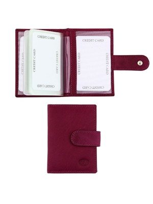 Wholesale Florentino Genuine Leather Credit Card Holder - Pink