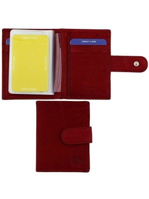 Wholesale Florentino Genuine Leather Credit Card Holder - Red