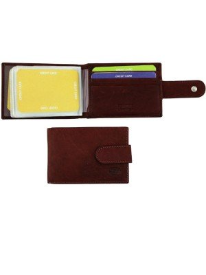 Wholesale Florentino Genuine Leather Credit Card Holder Wallet - Brown
