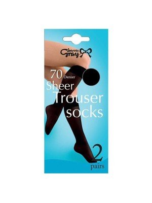 Wholesale Joanna Gray Trouser Socks - Black (One Size) (2pp)