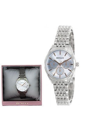 Wholesale Ladies Henley Dress Sports Bracelet Watch - Silver/Blue