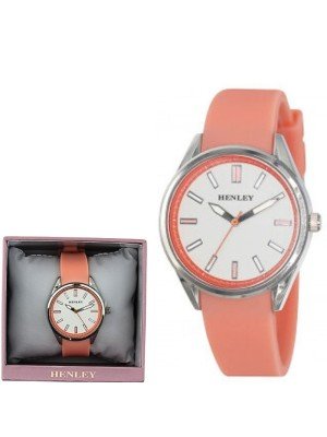 Wholesale Ladies Henley Silicone Strap Sports Watch - Persimmon