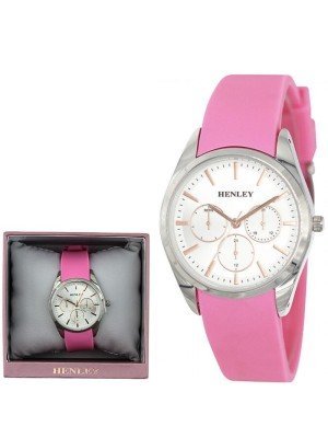 Wholesale Ladies Henley Silicone Strap Sports Watch - Pink