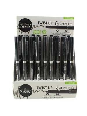 Wholesale Laval Twist Up Kohl Eyeliner Pencil - Black 