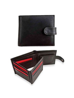 Wholesale Leather RFID Wallet With Stud Closure - Black 