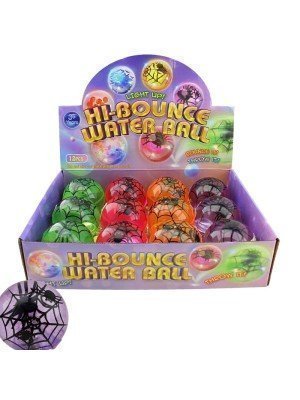 Wholesale Light Up Sparkly Hi-Bounce Water Ball - Spider 