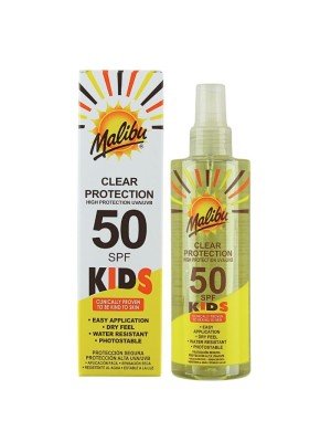 Wholesale Malibu Kids Clear Protection Spray SPF 50 