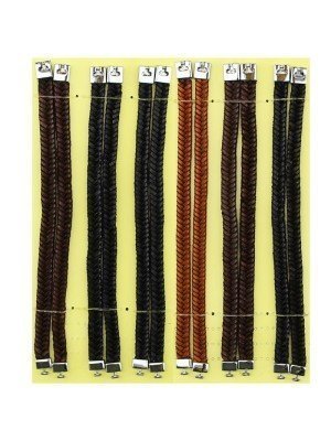 Wholesale Men's Plaited Leather Bracelet (9mm) - Assorted