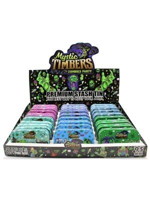 Wholesale Metal Stash Tins - Mystic Timbers Zombies Party Design (95mm)