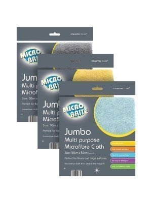 Micro Brite Jumbo Multi-Purpose Microfibre Cloths - Assorted Colours
