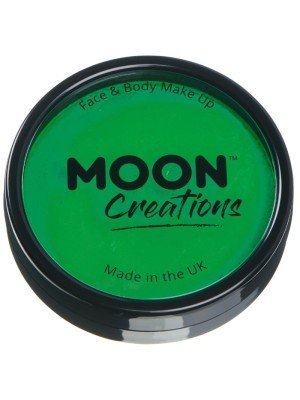 Wholesale Moon Creations Face & Body Paint Cake Pot - Bright Green 