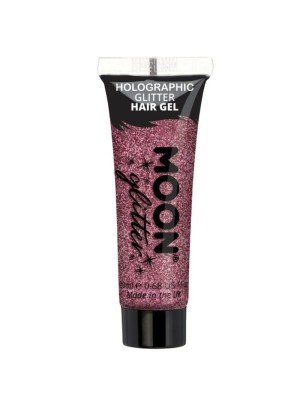 Wholesale Moon Holographic Glitter Hair Gel - Pink 