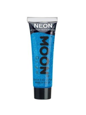 Wholesale Moon Neon UV Glitter Face & Body Gel - Glitter Blue 