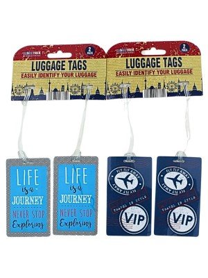 Wholesale Novelty Design Luggage Tags (2pk) - Assorted Designs