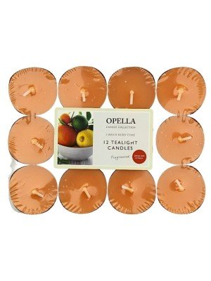 Wholesale Opella Tealight Candles- Sicillian Citrus (Pack of 12)