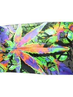 Wholesale Poster Flag Rayon Flag With Multicoloured Leaf Design - 120x75cm