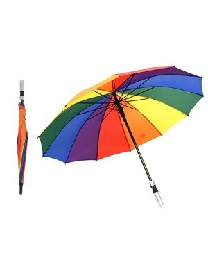 Wholesale Long Foldable Rainbow Umbrella 