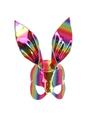 Wholesale Rainbow Metallic Bunny Mask