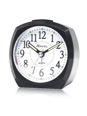 Wholesale Ravel Front Colour Pop Beep Quartz Alarm Clock - All Black