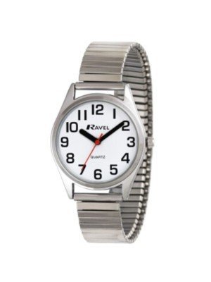 Wholesale Ravel Ladies Metal Expander Watch - Silver/White 