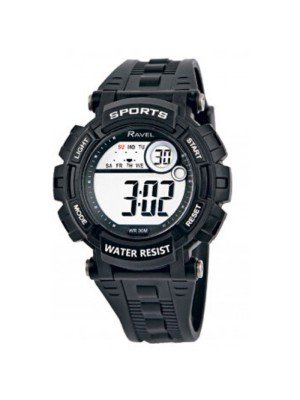 Wholesale Ravel Men's 3ATM Digital Sports Watch - Black