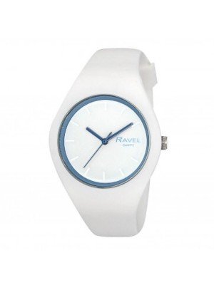 Wholesale Ravel Unisex Comfort Fit Silicone Watch - White