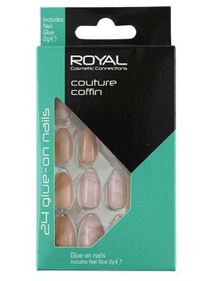 Wholesale Royal Cosmetic Glue-On Nails - Couture Coffin 
