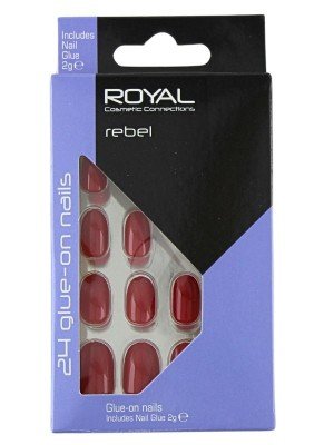 Wholesale Royal Cosmetics Glue-On Nails - Rebel 