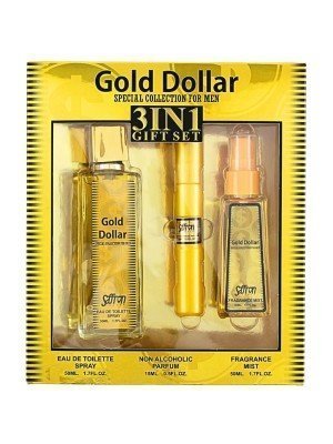 Wholesale Saffron 3in1 Gift Set for Men - Gold Dollar