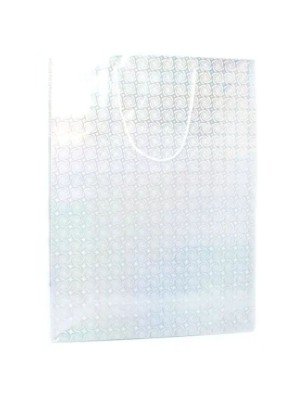 Wholesale Silver Holographic Paper Gift Bag - 41x31x11cm