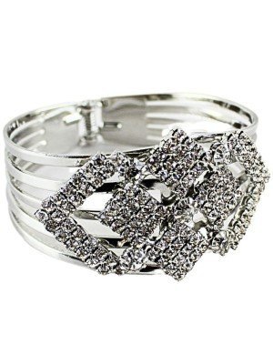Wholesale Silver Coloured  Bracelets - Diamond Design