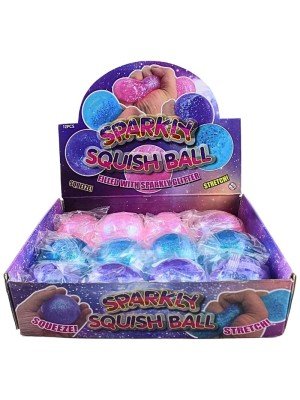 Wholesale Sparkly Squish Ball - Assorted