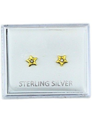 Wholesale Sterling Silver Gold Star Stud