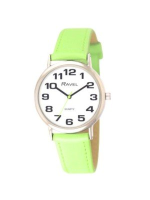 Wholesale Unisex Classic Bold Easy Read Strap Watch - Lime Green