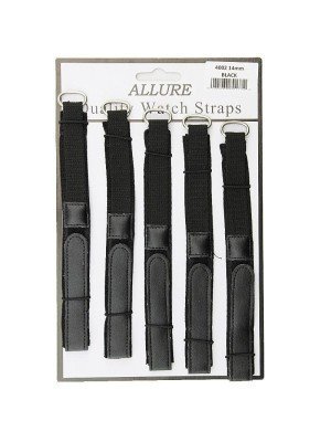 Wholesale Allure Black Velcro Watch Straps - 14mm
