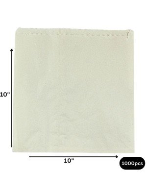Wholesale White Sulphite Paper Bags 10" x 10" (1000pcs)