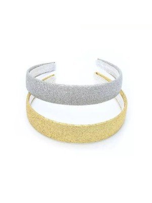 Wholesale Wide Glitter Fabric Aliceband - 2.5cm