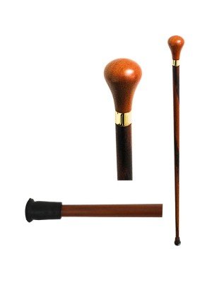 Wholesale Wooden Knob Handled Top Slim Teak Walking Stick