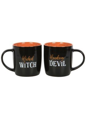 Wholesale Wicked Witch and Handsome Devil Couples Mug Set