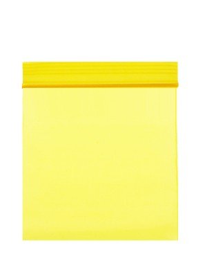 Wholesale Zipper Seal Plain Bags Yellow (50 x 50 mm)