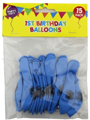 1st Birthday Balloons 9" - 15pcs 
