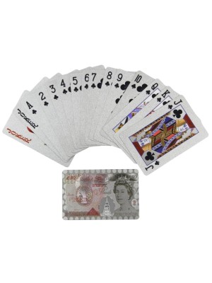 50 Pound Silver Waterproof Playing Cards- 99.9% Pure 24 Carat Gold 