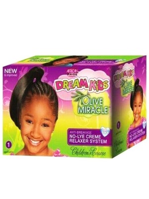 African Pride Dream Kids Olive Miracle No-Lye Creme Relaxer System - Coarse  