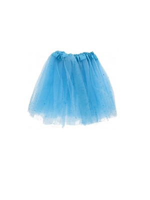 Baby Blue Glitter & Sequin Children's 3-Layer Tutu Skirt
