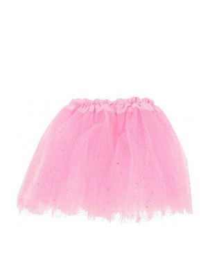 Baby Pink Glitter & Sequin Children's 3-Layer Tutu Skirt