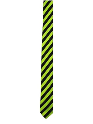 Black & Neon Green Stripe Tie