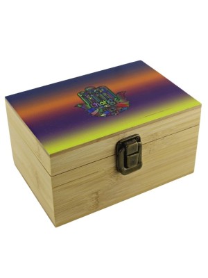 Chongz Medium Bamboo Box - ''Rainbow Hand''