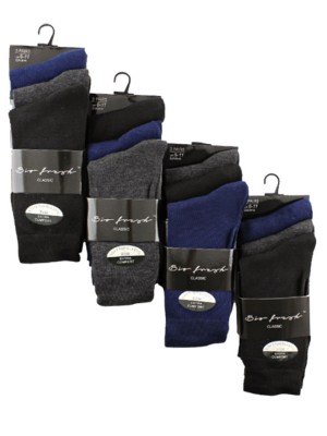 Men's Plain Socks (3 Pair Pack) Bio Fresh - Assorted 