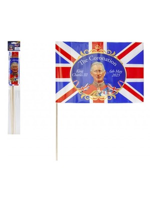 Coronation Waving Flags - 30x20cm (Pack of 4)