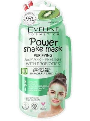 Eveline 5 in 1  Purifying Power Shake Mask Peeling With Probiotics